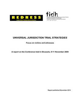 Universal Jurisdiction Trial Strategies
