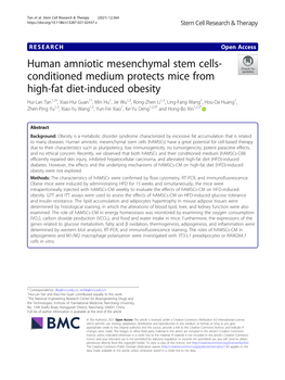 Human Amniotic Mesenchymal Stem Cells-Conditioned Medium Protects