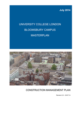 University College London Bloomsbury Campus Masterplan