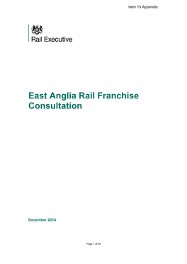 East Anglia Rail Franchise Consultation
