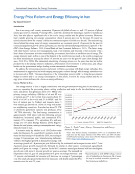 Energy Price Reform and Energy Efficiency in Iran by Saeed Moshiri*