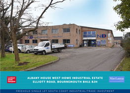 Albany House West Howe Industrial Estate Elliott Road, Bournemouth Bh11 8Jh