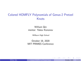 Colored HOMFLY Polynomials of Genus-2 Pretzel Knots