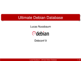 Ultimate Debian Database