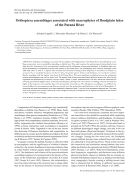 Orthoptera Assemblages Associated with Macrophytes of Floodplain Lakes of the Paraná River