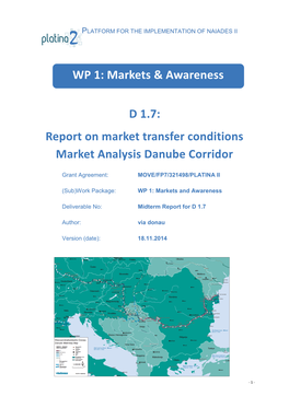 Report on Market Transfer Conditions Market Analysis Danube Corridor