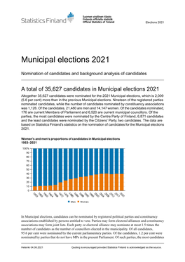 Municipal Elections 2021