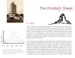 The Einstein Tower Megan Fritzler | EVDA 621