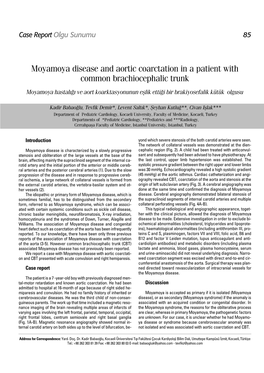 Moyamoya Disease and Aortic Coarctation in a Patient With