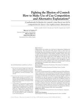 Fighting the Illusion of Control: How to Make Use of Cue Competition And