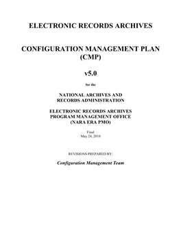 Document: Configuration Management Plan