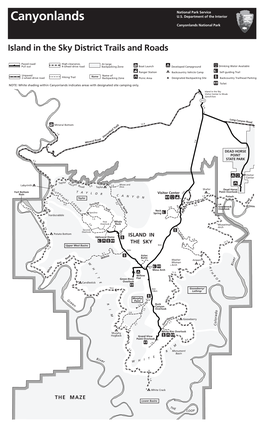 Canyonlands Island in the Sky District Trails and Roads