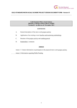 Clean Development Mechanism Project Design Document Form