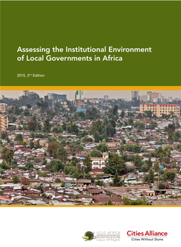 Assessing the Institutional Environment of LG in Africa