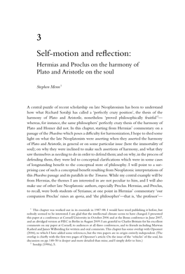 Self-Motion and Reflection: Hermias and Proclus