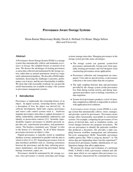 Provenance-Aware Storage Systems