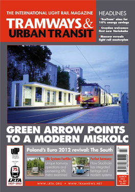 GREEN ARROW POINTS to a MODERN MISKOLC Poland’S Euro 2012 Revival: the South