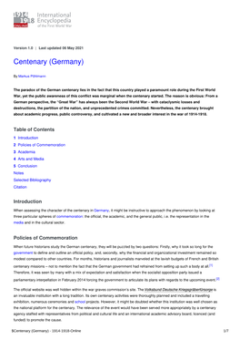 Centenary (Germany)