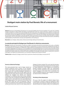 Stuttgart Main Station by Paul Bonatz: Life of a Monument Ge-Conservación