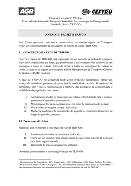 Anexo Ii– Projeto Básico