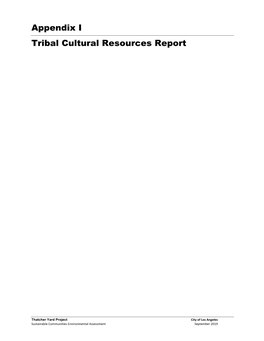 Tribal Cultural Resources Assessment for the Thatcher Yard Project, Los Angeles, California