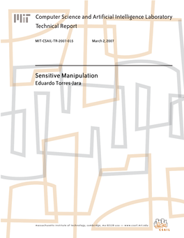 Sensitive Manipulation Eduardo Torres-Jara