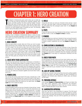 Chapter 1: Hero Creation