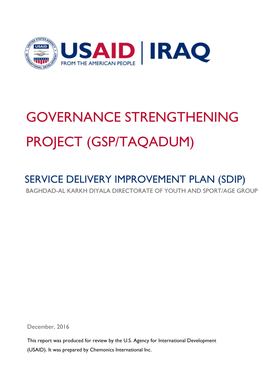 USAID-Taqadum Governance Strengthening Project