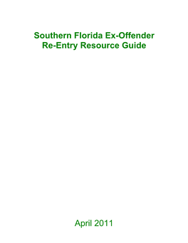 Southern Florida Re-Entry Resource Guide