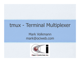 Tmux - Terminal Multiplexer