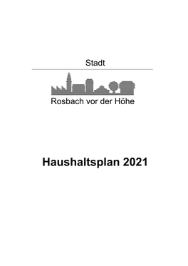 Haushaltsplan 2021