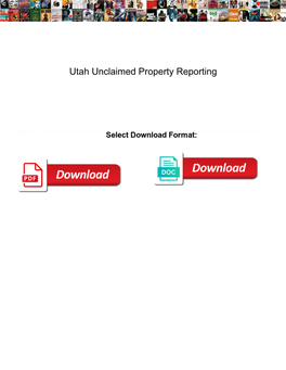 Utah Unclaimed Property Reporting