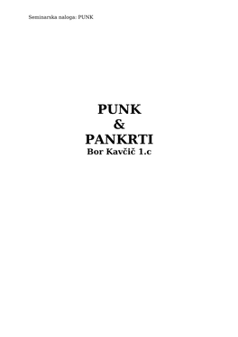 Punk & Pankrti