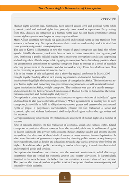 The Human Rights Dimensions of Corruption