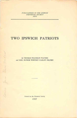 Two Ipswich Patriots