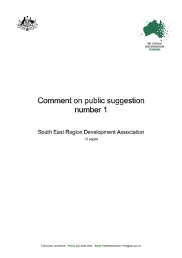 South East Region Development Association 13 Pages