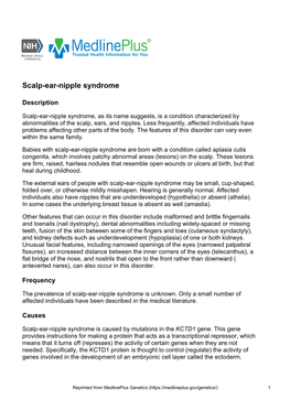 Scalp-Ear-Nipple Syndrome