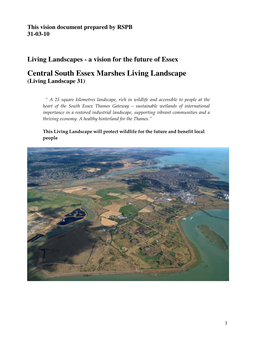 Central South Essex Marshes Living Landscape (Living Landscape 31)