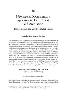 Newsreels, Documentary, Experimental Film, Shorts, and Animation Josetxo Cerdán and Vicente Sánchez-Biosca