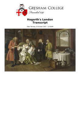 Hogarth's London Transcript
