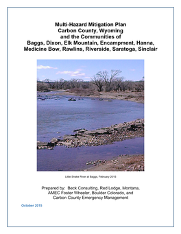 Multi-Hazard Mitigation Plan Carbon County, Wyoming and The