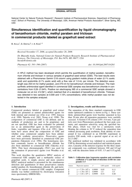 Simultaneous Identification and Quantification by Liquid