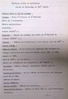 Edifices Civils Et Militaires Élevés Du Moyen Âge Au Xixe Siècle