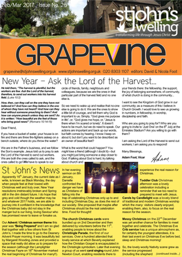 St John's News New Year — Ask the Lord of the Harvest