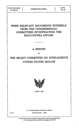 Were Relevant Documents Withheld from the Congressional Committees Investigating the Iran-Contra Affair?