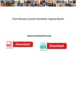 Farm Bureau Concert Schedule Virginia Beach
