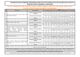 Harmonogram Odbioru Odpadów Komunalnych