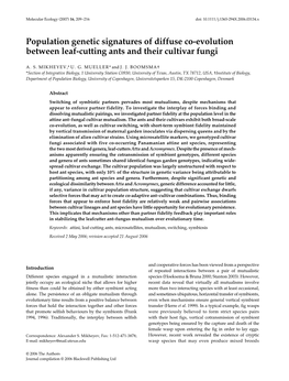 Population Genetic Signatures of Diffuse Co-Evolution Between Leaf