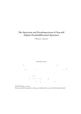 The Spectrum and Pseudospectrum of Non-Self Adjoint Pseudodifferential