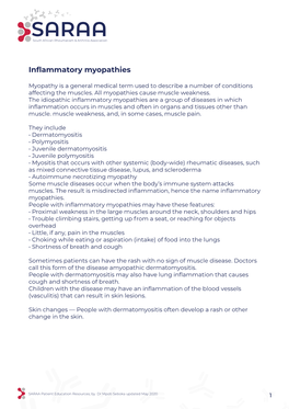 Inflammatory Myopathies